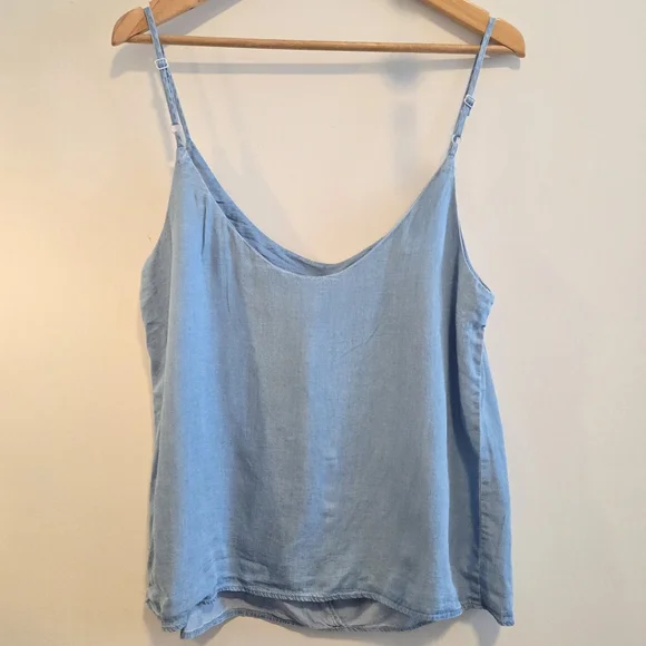 Streetwear Society Light Blue Tank Top Large NWT Tortoise Style Buttons - Picture 4 of 6